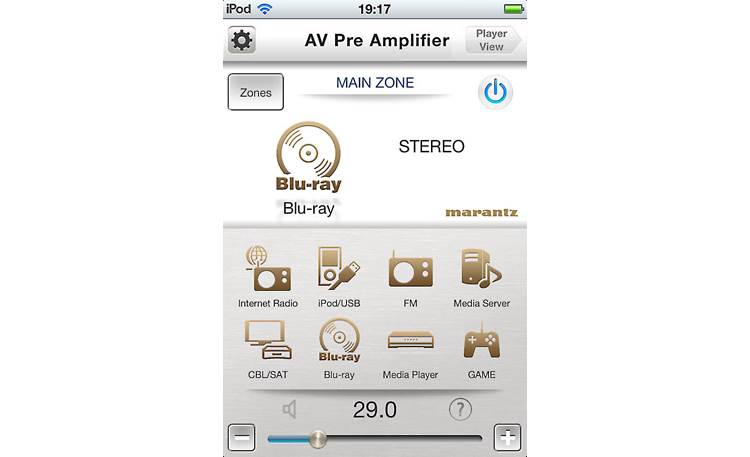 Marantz AV7701 Another screen shot of the available Apple® app