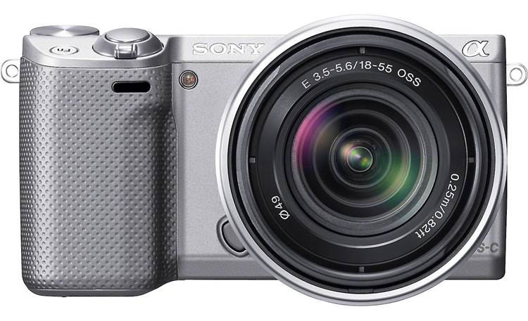 Sony Alpha NEX-5R with 3X Zoom Lens Front, straight-on