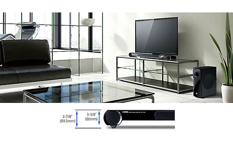 Yamaha YSP-3300 Digital Sound Projector Shown in typical use (TV and furniture not included)