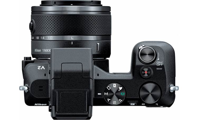 Nikon 1 V2 Camera with 3X zoom lens Top view
