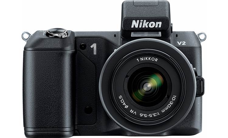 Nikon 1 V2 Camera with Two Zoom Lenses Front, straight-on