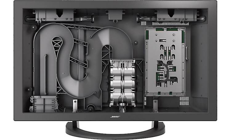 Bose® VideoWave® II entertainment system Unique cabinet/speaker design features Bose's acoustic waveguide