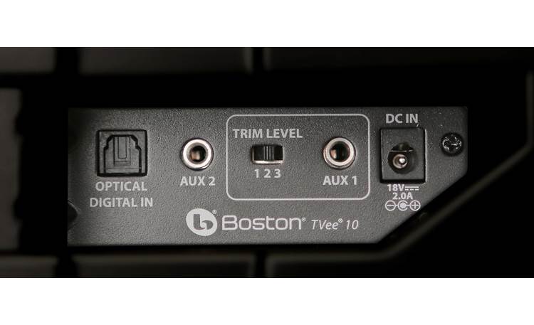 Boston Acoustics TVee Model 10 Optical digital and analog inputs