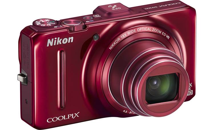 Nikon Coolpix S9300 Zoomed out - Red
