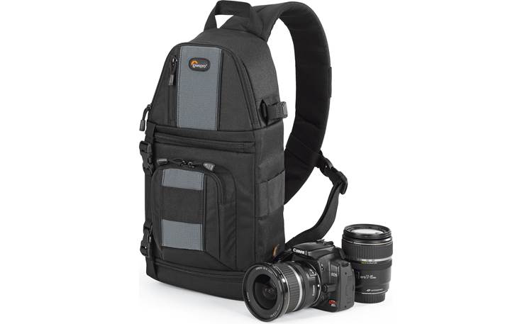 Lowepro Slingshot 102 AW shown with DSLR and lens (not included)
