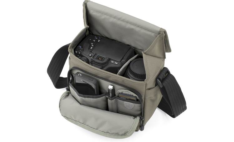 Lowepro Event Messenger 100 interior compartment, fully loaded (camera and accessories not included)