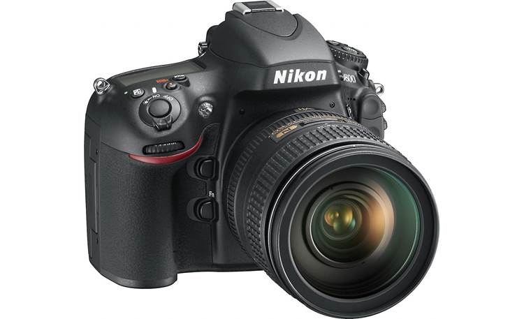 Nikon D800 (no lens included) 3/4 angle, right side, with lens (not included)