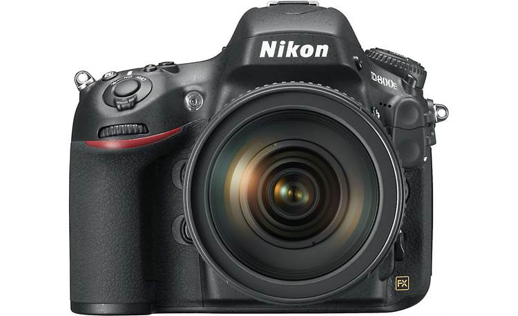 Nikon D800E (no lens included) straight-on, with lens (not included)