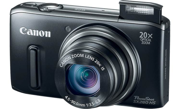 Canon PowerShot SX260 HS Flash up - Black