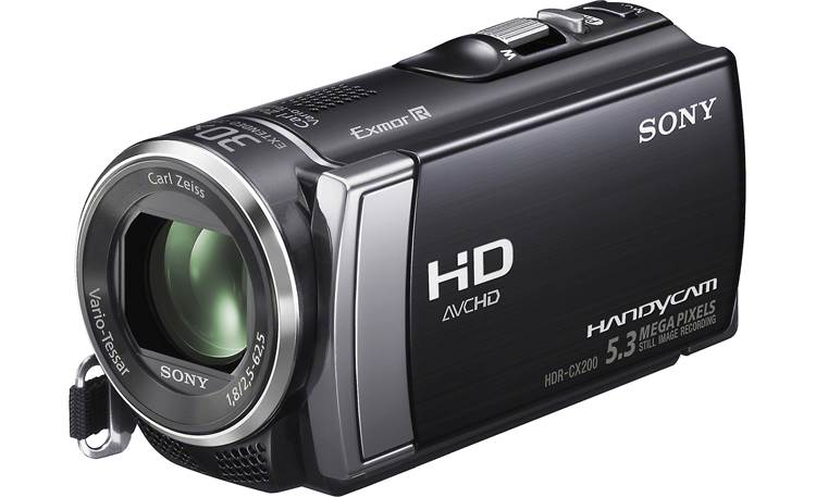 Sony Handycam® HDR-CX200 Front, 3/4 view