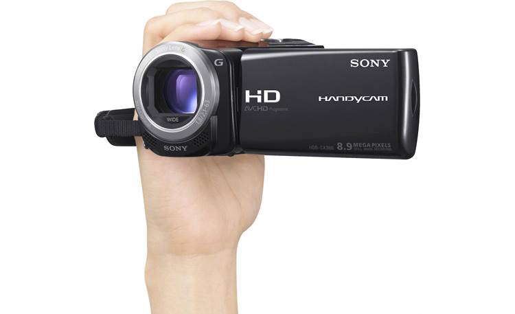 Sony Handycam® HDR-CX260V Front, in hands for scale