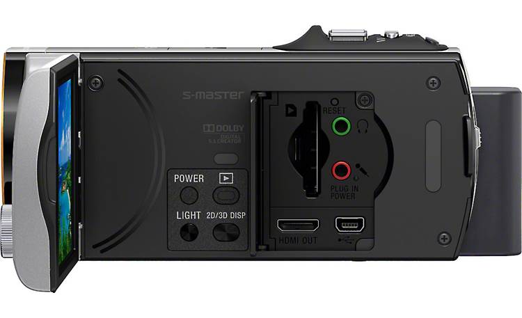 Sony Handycam® HDR-TD20V Left side panel connections and controls
