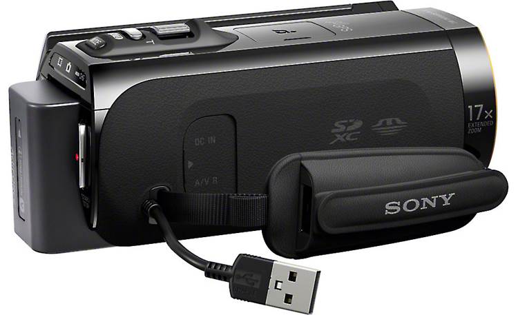 Sony Handycam® HDR-TD20V Built-in USB cable