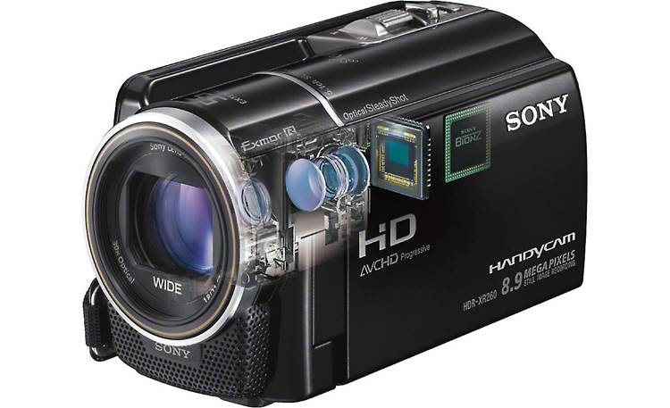 Sony HDR-XR260V transparent view of light path