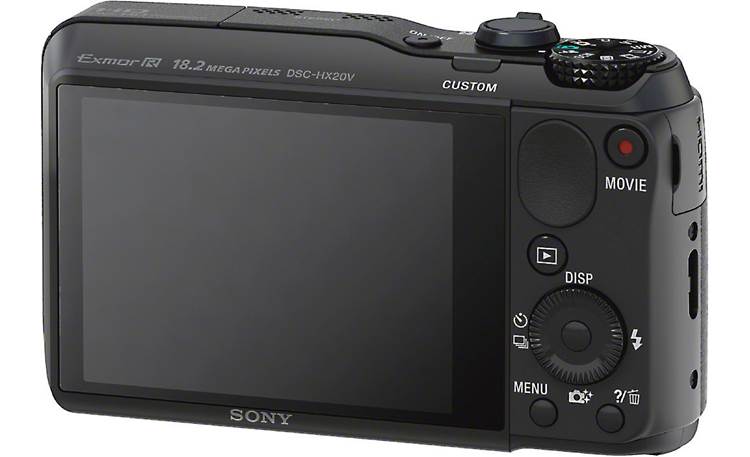 Sony Cyber-Shot® DSC-HX20V Back, 3/4 angle