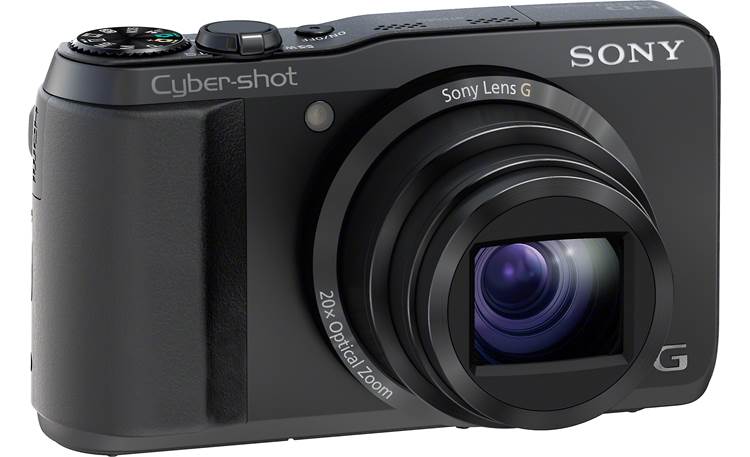Sony Cyber-Shot® DSC-HX20V Front, 3/4 angle from left