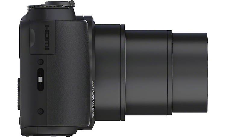 Sony Cyber-Shot® DSC-HX20V Right side view, lens at full extension