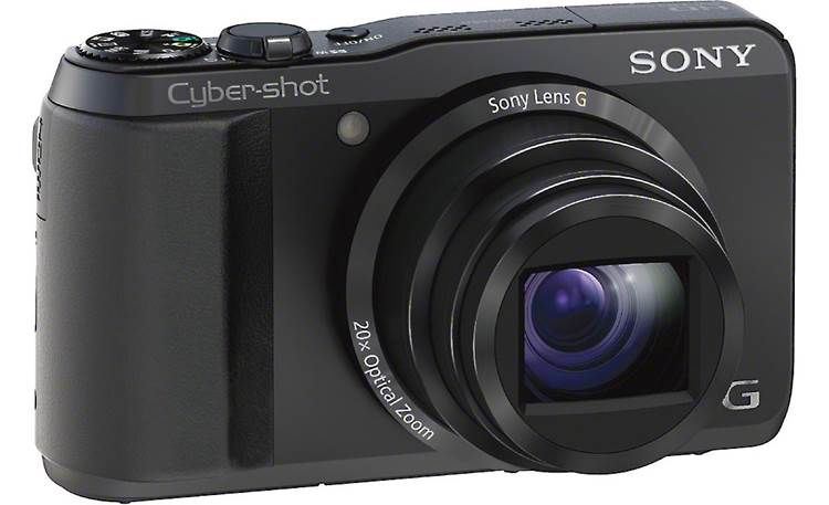 Sony Cyber-shot® DSC-HX30V Front, 3/4 view, from left