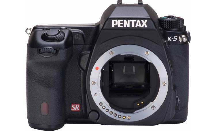 Pentax K-5 Kit Front, body only, sensor showing
