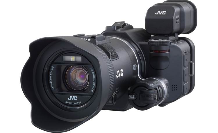 JVC GC-PX100 Front (shown with optional viewfinder, not included)