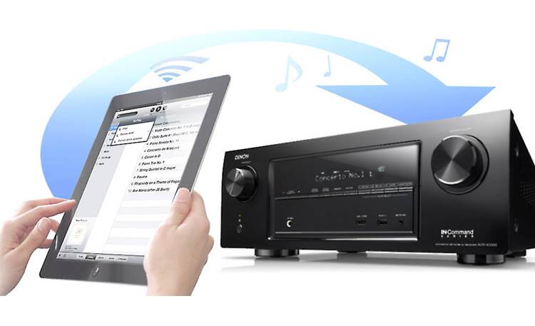 Denon AVR-X3000 IN-Command Apple AirPlay lets you stream music from an iPad or iPhone (not included)