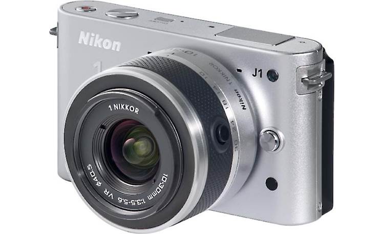 Nikon 1 J1 w/10-30mm VR Lens Front (silver)
