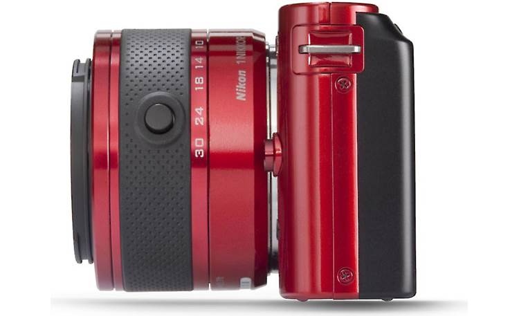 Nikon 1 J1 w/10-30mm VR Lens Left side view with lens