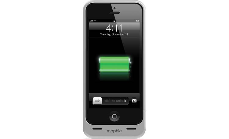 mophie juice pack helium™ Silver - front (iPhone 5 not included)