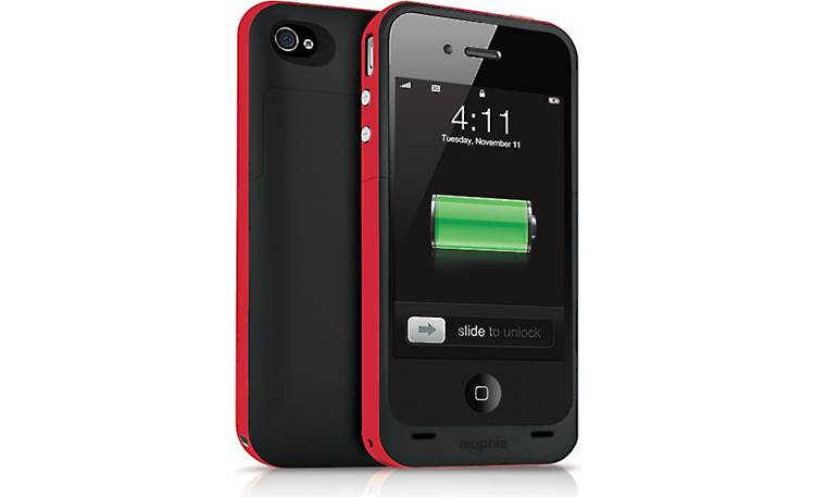 mophie juice pack plus® Red - back and front views (iPhone not included)