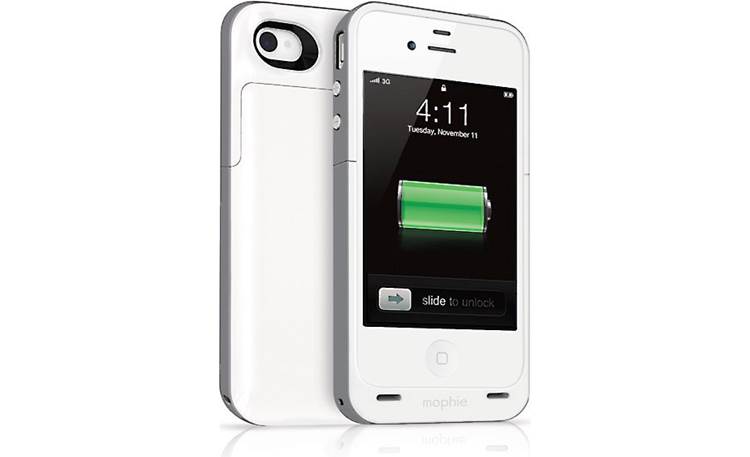 mophie juice pack plus® Grey - back and front view (iPhone not included)