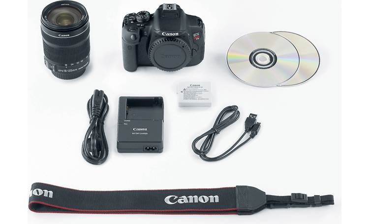 Canon EOS Rebel T5i Telephoto Kit Shown with included accessories