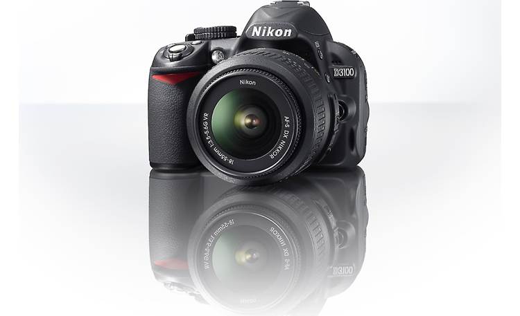 Nikon D3100 Kit with Standard Zoom and Telephoto VR Zoom Lenses Front (alternate view)