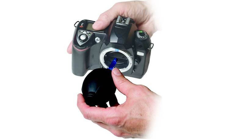 OSN Lens Pen Hurricane Blower Shown removing dust from a mirror (camera not included)