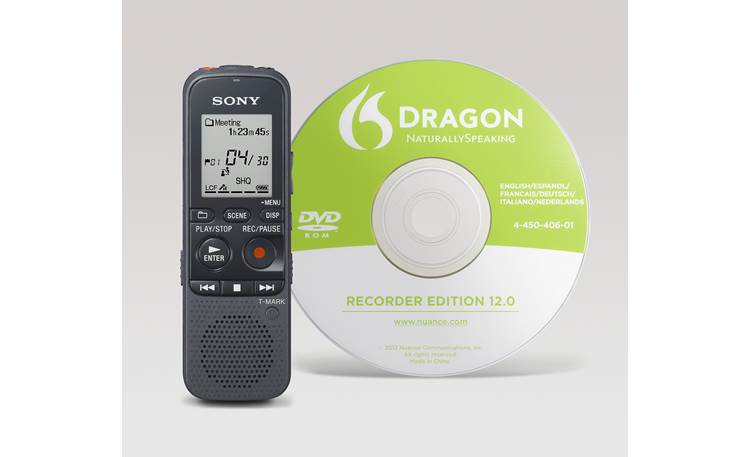 Sony ICD-PX333D Recorder with Dragon Naturally Speaking software disc