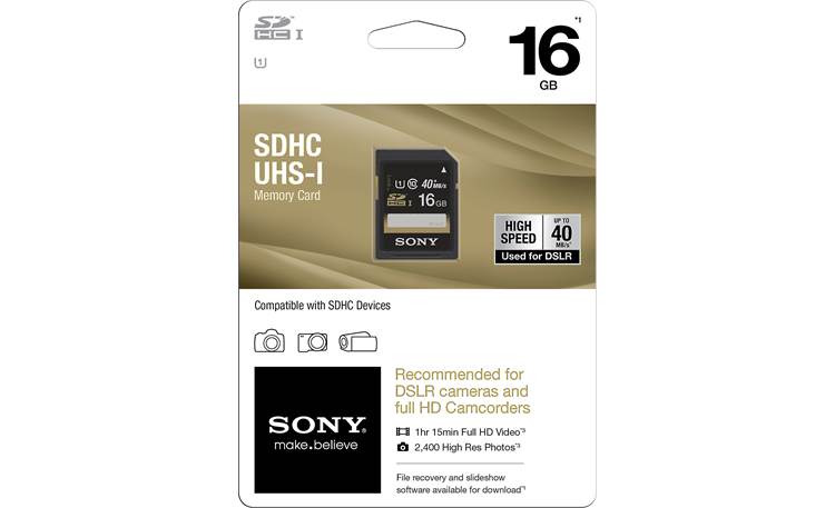 Sony SDHC UHS-1 Memory Card Shown in package