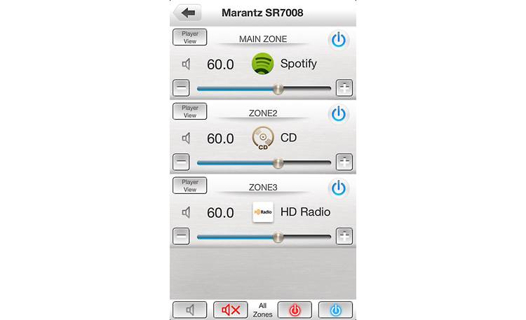 Marantz SR7008 Multi-zone control from your smartphone