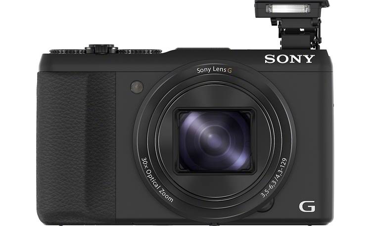 Sony Cyber-shot® DSC-HX50V Front view with flash