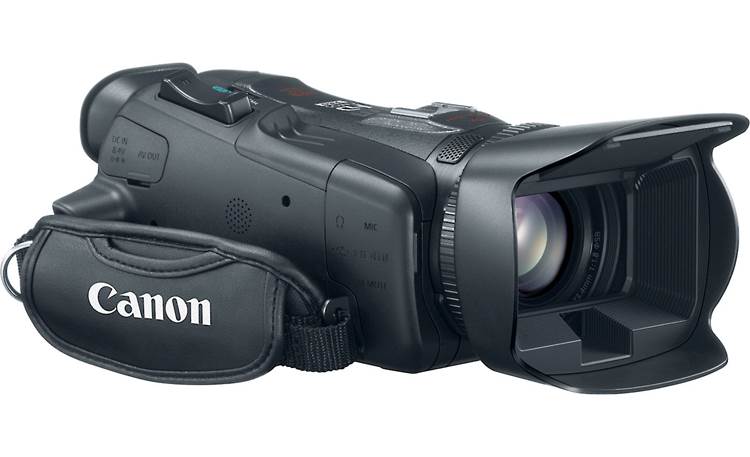 Canon VIXIA HF G30 Front, 3/4 view, from left