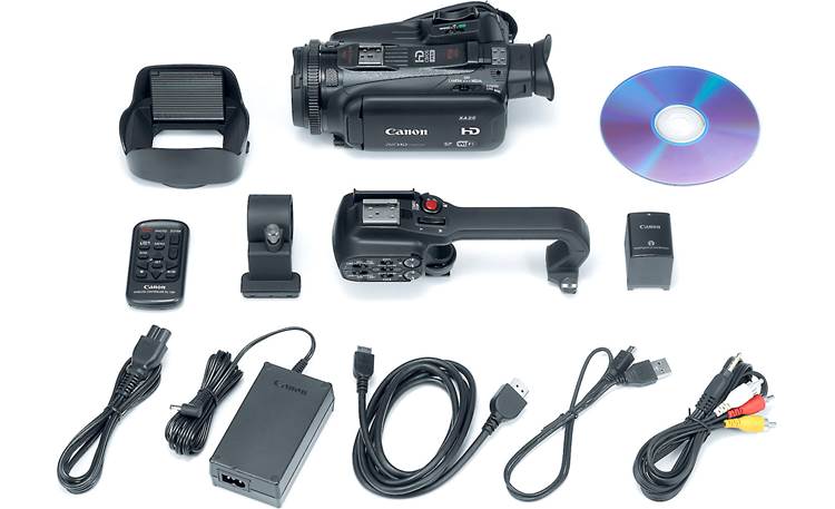 Canon XA25 Shown with supplied accessories