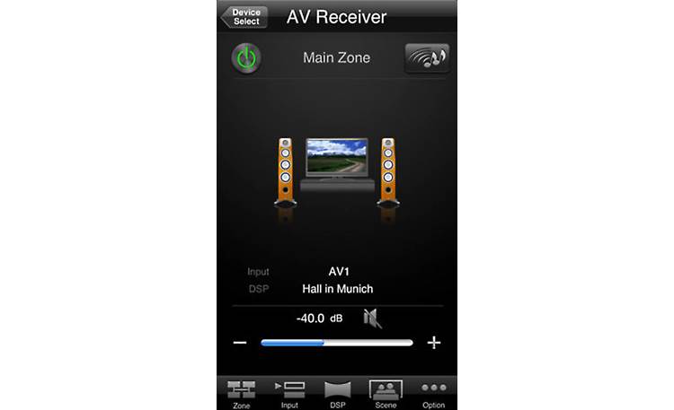 Yamaha AVENTAGE RX-A1030 A/V Controller app for iPhone