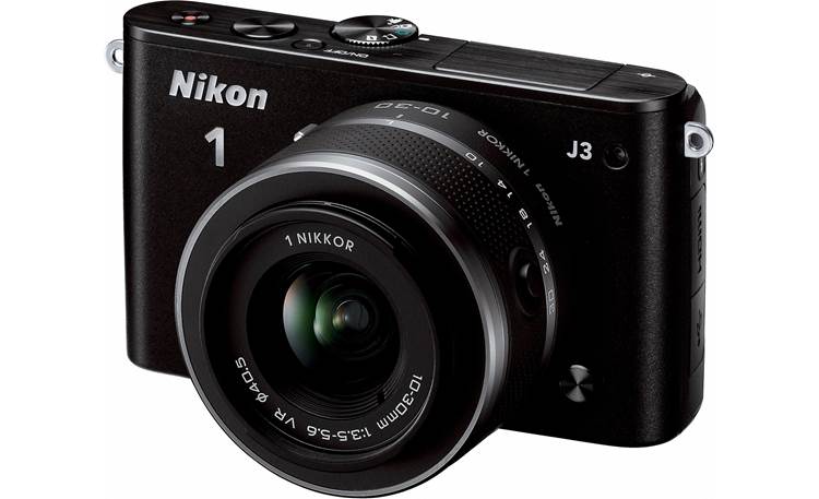Nikon 1 J3 with Standard 3X Zoom Lens Front (Black)
