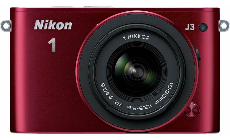 Nikon 1 J3 with Standard 3X Zoom Lens Front, straight-on