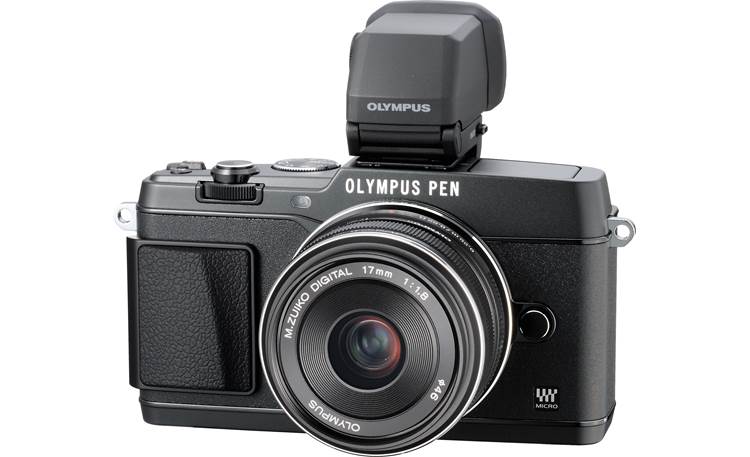 Olympus PEN E-P5 17mm Lens and Viewfinder Bundle Front (Black)