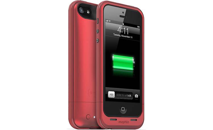 mophie juice pack plus® Red - front and back comparison (iPhone 5 not included)