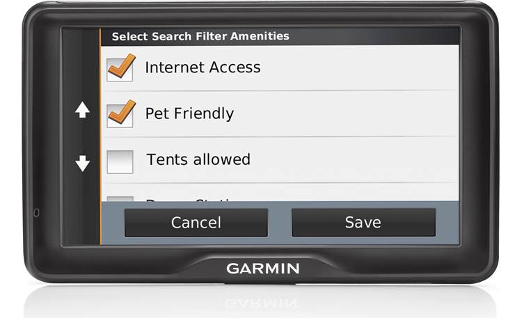 Garmin RV 760LMT Find the amenities you want in a hurry