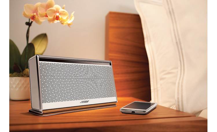 Bose® SoundLink® <em>Bluetooth®</em> Mobile speaker II — Leather Edition White finish, white leather cover