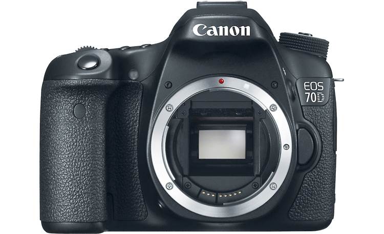 Canon EOS 70D (no lens included) Front, straight-on, (body only)