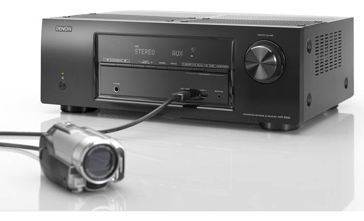 Denon AVR-E300 Front-panel input for your HD video or portable music player (not included)