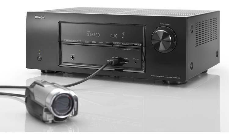 Denon AVR-E400 Front-panel input for your HD video or portable music player (not included)