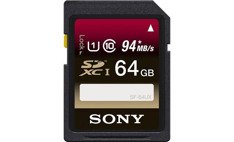 Sony SDXC Memory Card Front (64GB)